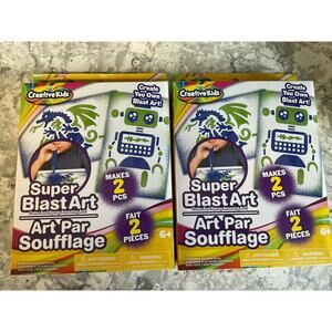 Creative Kids Super Blaster Art Color & Spray 2 Pcs Dragon Robot 2 New Packs